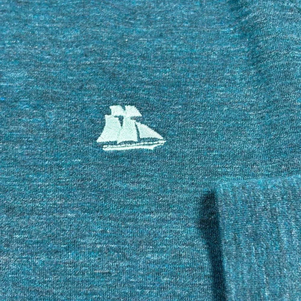 Turtleson Hoodie Mens Small Teal Heathered The Landings GC Performance Pullover